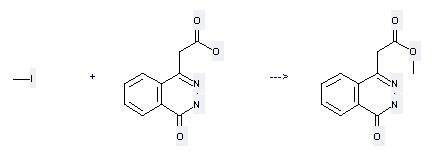 Uses of 1-Phthalazineaceticacid, 3,4-dihydro-4-oxo- can be used to produce (4-oxo-3,4-dihydro-phthalazin-1-yl)-acetic acid methyl ester at the ambient temperature.